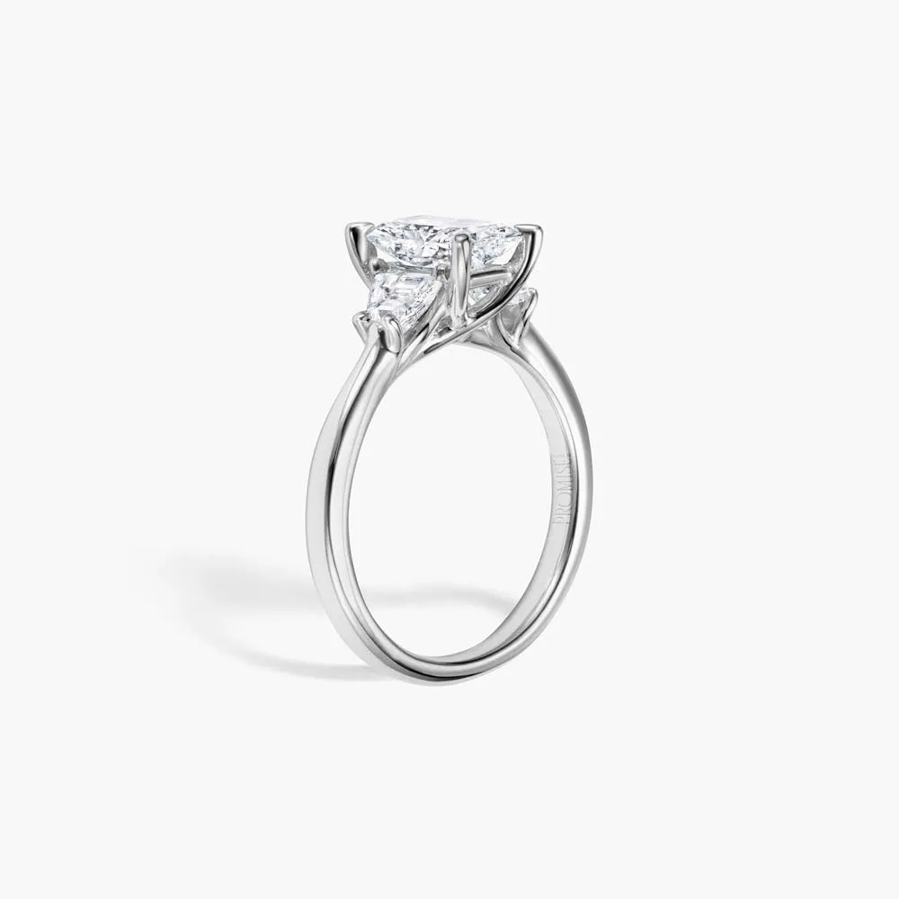 The Step Cut Trapezoid Three Stone Lab Diamond Engagement Ring sold by Promise By Effy product image thumbnail 3