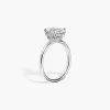 The Hidden Halo Pavé Oval Lab Diamond Engagement Ring sold by Promise By Effy