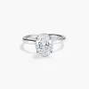 The Hidden Halo Pavé Oval Lab Diamond Engagement Ring sold by Promise By Effy