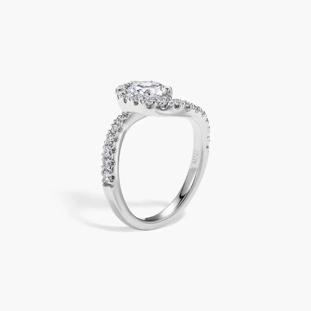 The Unique Swirl Round Brilliant Lab Diamond Engagement Ring sold by Promise By Effy product image thumbnail 2