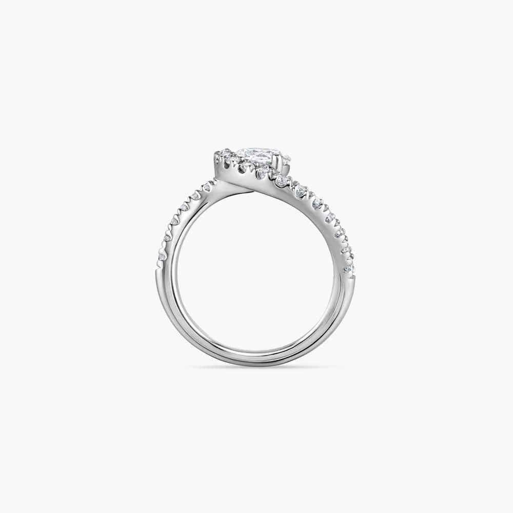 The Unique Swirl Round Brilliant Lab Diamond Engagement Ring sold by Promise By Effy product image thumbnail 3