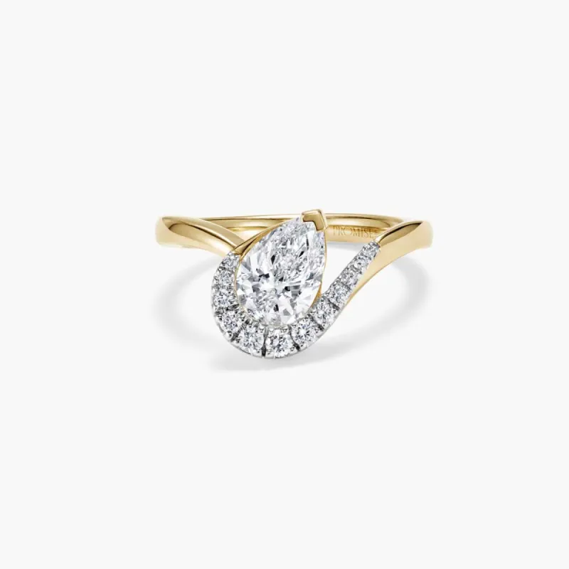 The Unique Angled Lab Diamond Engagement Ring sold by Promise By Effy