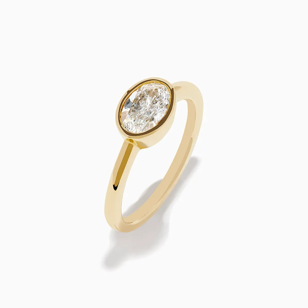 The East West Oval Bezel Ring sold by Promise By Effy product image thumbnail 4