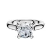 Platinum 4 Prong Cathedral Dome 3.0mm Engagement Ring sold by Promise By Effy