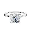 14K White Gold 4 Prong Classic Flat 1.5mm Engagement Ring sold by Promise By Effy