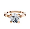 14K Rose Gold 4 Prong Classic Flat 2.0mm Engagement Ring sold by Promise By Effy