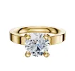 18K Yellow Gold 4 Prong Classic Flat 3.0mm Engagement Ring sold by Promise By Effy