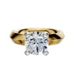18K Two Tone 4 Prong Classic Knife Edge 4.0mm Engagement Ring sold by Promise By Effy