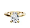 18K Yellow Gold 4 Prong Cathedral Knife Edge 2.0mm Engagement Ring sold by Promise By Effy