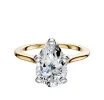 14K Two Tone 4 Prong Cathedral Dome 1.5mm Engagement Ring sold by Promise By Effy