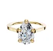 18K Yellow Gold 4 Prong Cathedral Flat 1.5mm Engagement Ring sold by Promise By Effy