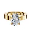 14K Yellow Gold 4 Prong Classic Flat 4.0mm Engagement Ring sold by Promise By Effy