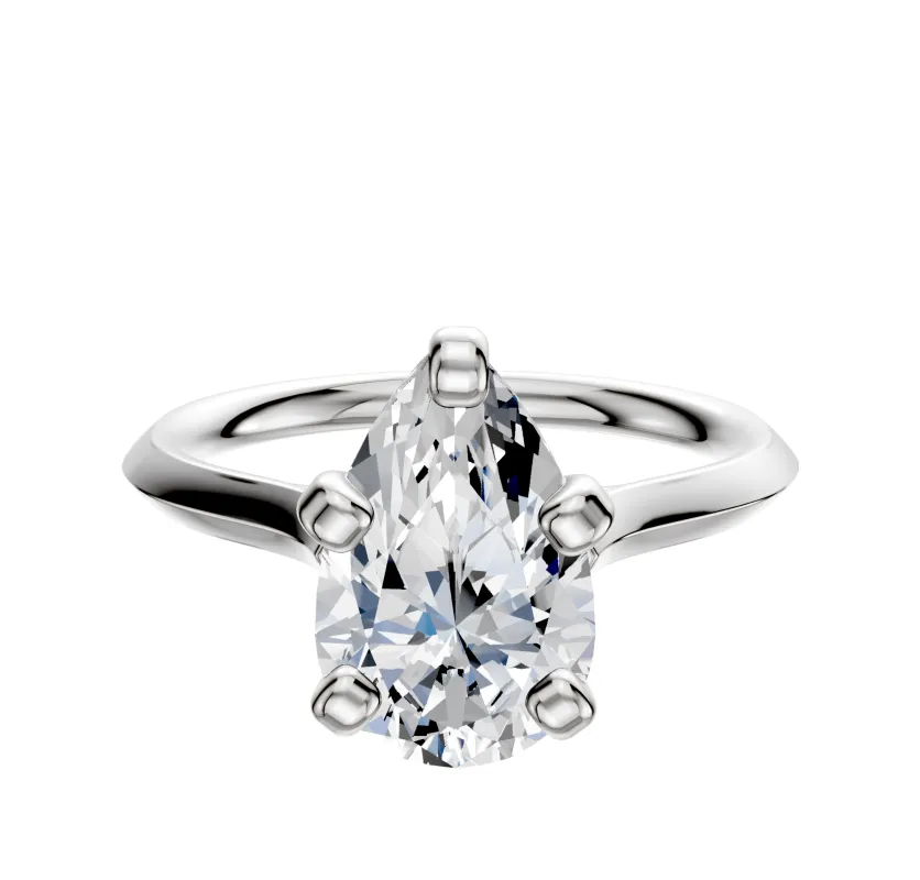 Platinum 4 Prong Cathedral Knife Edge 2.0mm Engagement Ring sold by Promise By Effy