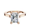 14K Rose Gold 4 Prong Cathedral Flat 2.0mm Engagement Ring sold by Promise By Effy