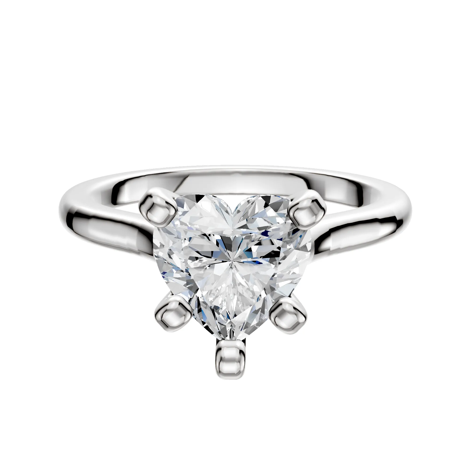 18K White Gold 4 Prong Cathedral Dome 2.0mm Engagement Ring sold by Promise By Effy