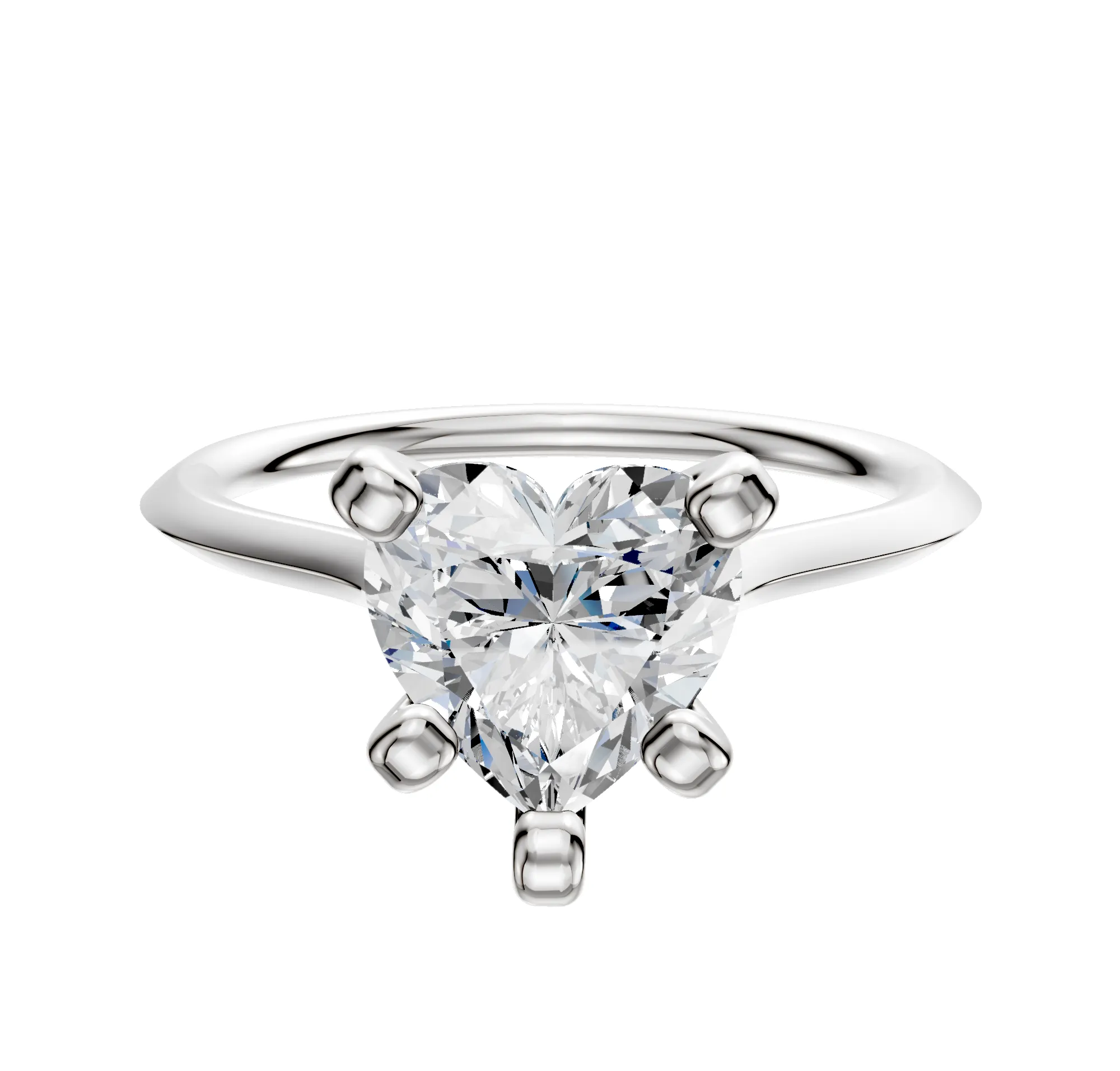 Platinum 4 Prong Cathedral Knife Edge 1.5mm Engagement Ring sold by Promise By Effy