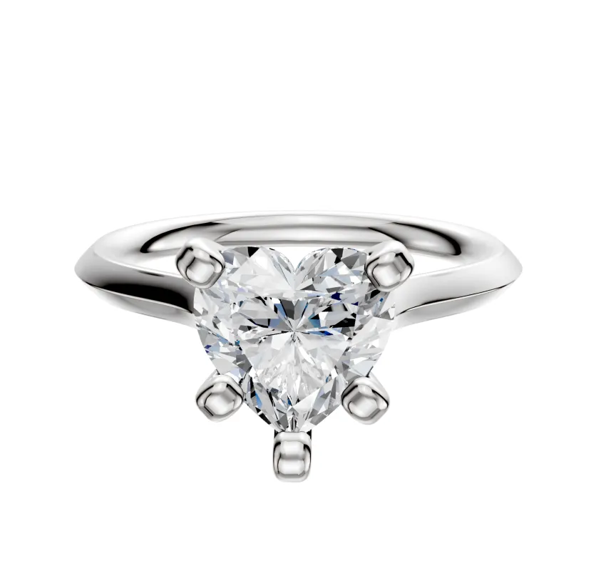 18K White Gold 4 Prong Cathedral Knife Edge 2.0mm Engagement Ring sold by Promise By Effy