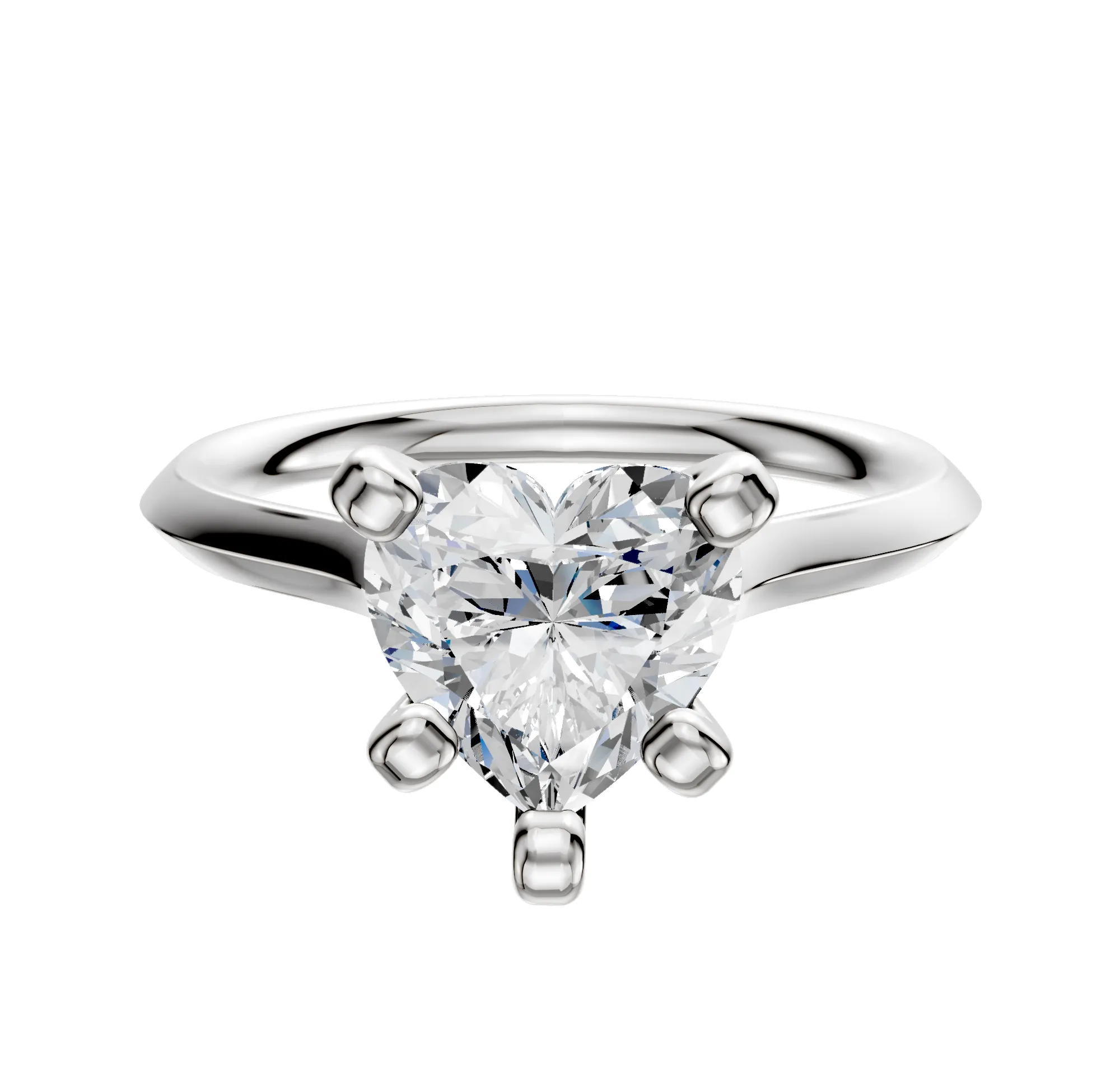 Platinum 4 Prong Cathedral Knife Edge 2.0mm Engagement Ring sold by Promise By Effy