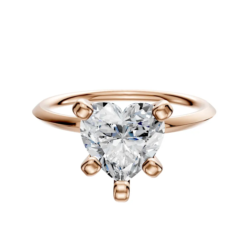 14K Rose Gold 4 Prong Classic Knife Edge 1.5mm Engagement Ring sold by Promise By Effy