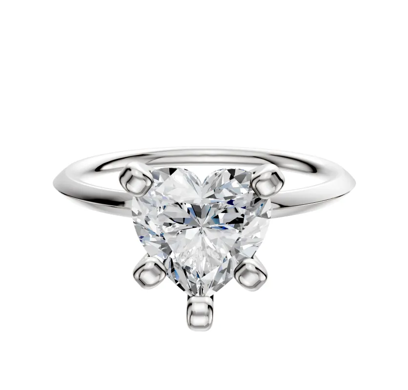 Platinum 4 Prong Classic Knife Edge 1.5mm Engagement Ring sold by Promise By Effy