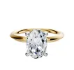 18K Two Tone 4 Prong Basket Classic Knife Edge 2.0mm Engagement Ring sold by Promise By Effy