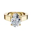 14K Yellow Gold 4 Prong Basket Cathedral Flat 4.0mm Engagement Ring sold by Promise By Effy