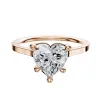 18K Rose Gold 4 Prong Basket Cathedral Flat 1.5mm Engagement Ring sold by Promise By Effy