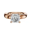 14K Rose Gold 4 Prong Basket Classic Dome 4.0mm Engagement Ring sold by Promise By Effy