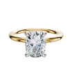 14K Two Tone 4 Prong Basket Classic Dome 2.0mm Engagement Ring sold by Promise By Effy