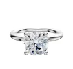 18K White Gold 4 Prong Hidden Halo Classic Dome 2.0mm Engagement Ring sold by Promise By Effy