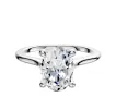 14K White Gold 4 Prong Hidden Halo Cathedral Dome 1.5mm Engagement Ring sold by Promise By Effy