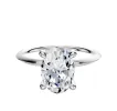 18K White Gold 4 Prong Hidden Halo Classic Knife Edge 1.5mm Engagement Ring sold by Promise By Effy