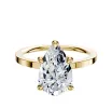 18K Yellow Gold 4 Prong Hidden Halo Classic Flat 1.5mm Engagement Ring sold by Promise By Effy
