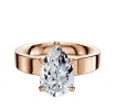 18K Rose Gold 4 Prong Hidden Halo Classic Flat 4.0mm Engagement Ring sold by Promise By Effy