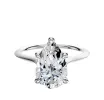 18K White Gold 4 Prong Hidden Halo Cathedral Knife Edge 1.5mm Engagement Ring sold by Promise By Effy