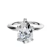 18K White Gold 4 Prong Hidden Halo Classic Knife Edge 2.0mm Engagement Ring sold by Promise By Effy