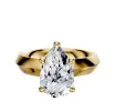 18K Yellow Gold 4 Prong Hidden Halo Classic Knife Edge 4.0mm Engagement Ring sold by Promise By Effy