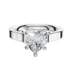 Platinum 4 Prong Hidden Halo Cathedral Flat 3.0mm Engagement Ring sold by Promise By Effy