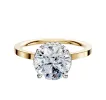 18K Two Tone 4 Prong Collar Classic Flat 1.5mm Engagement Ring sold by Promise By Effy