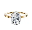 14K Two Tone 4 Prong Collar Classic Flat 1.5mm Engagement Ring sold by Promise By Effy