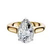 14K Two Tone 4 Prong Collar Cathedral Dome 3.0mm Engagement Ring sold by Promise By Effy