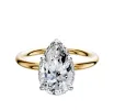 14K Two Tone 4 Prong Collar Classic Dome 2.0mm Engagement Ring sold by Promise By Effy