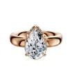 18K Rose Gold 4 Prong Collar Classic Dome 4.0mm Engagement Ring sold by Promise By Effy
