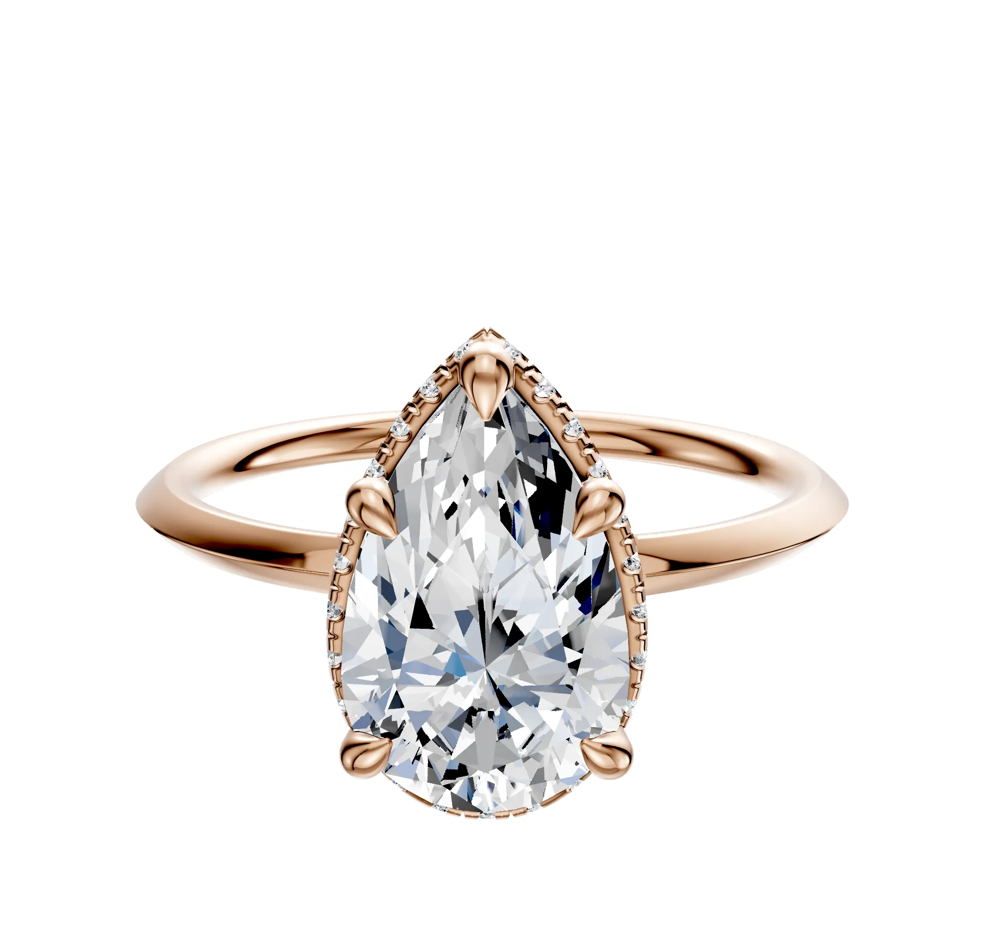 14K Rose Gold 4 Prong Collar Classic Knife Edge 1.5mm Engagement Ring sold by Promise By Effy