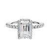 14K White Gold 4 Prong Collar Classic Dome 1-Row-Pave 2.5mm Engagement Ring sold by Promise By Effy