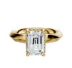 14K Yellow Gold 4 Prong Collar Classic Knife Edge 3.0mm Engagement Ring sold by Promise By Effy