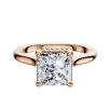 18K Rose Gold 4 Prong Collar Cathedral Dome 2.0mm Engagement Ring sold by Promise By Effy