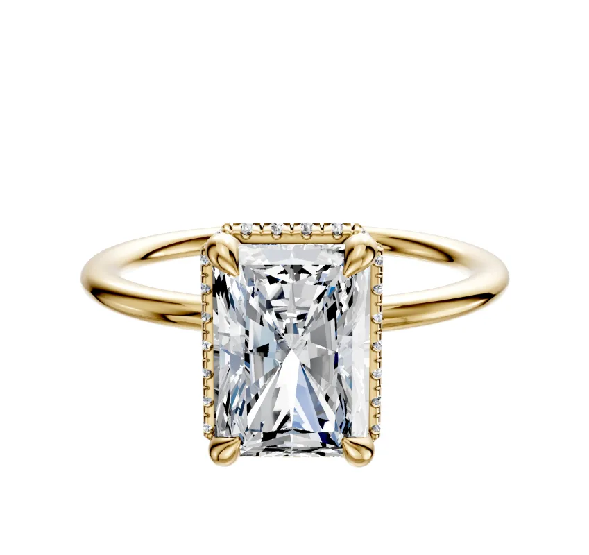 18K Yellow Gold 4 Prong Collar Classic Dome 1.5mm Engagement Ring sold by Promise By Effy