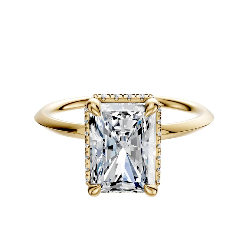 14K Yellow Gold 4 Prong Collar Classic Knife Edge 1.5mm Engagement Ring sold by Promise By Effy