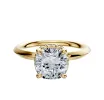 18K Yellow Gold 4 Prong Collar Classic Knife Edge 2.0mm Engagement Ring sold by Promise By Effy